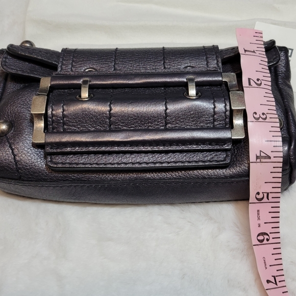 NIB AUTHENTIC GIVENCHY MINI CLARABELLA WRISTLET POUCH IN GUN METAL SILVER - Picture 14 of 17